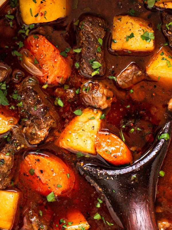 Guinness Beef Stew Closeup