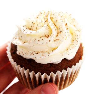 Pumpkin Cupcake with Cream Cheese Frosting and Cinnamon Sprinkles