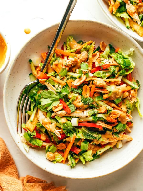 Thai Crunch Salad with Peanut Dressing