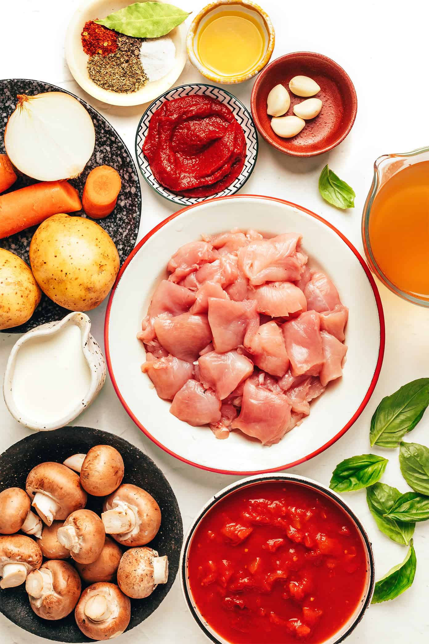 tomato basil chicken stew ingredients